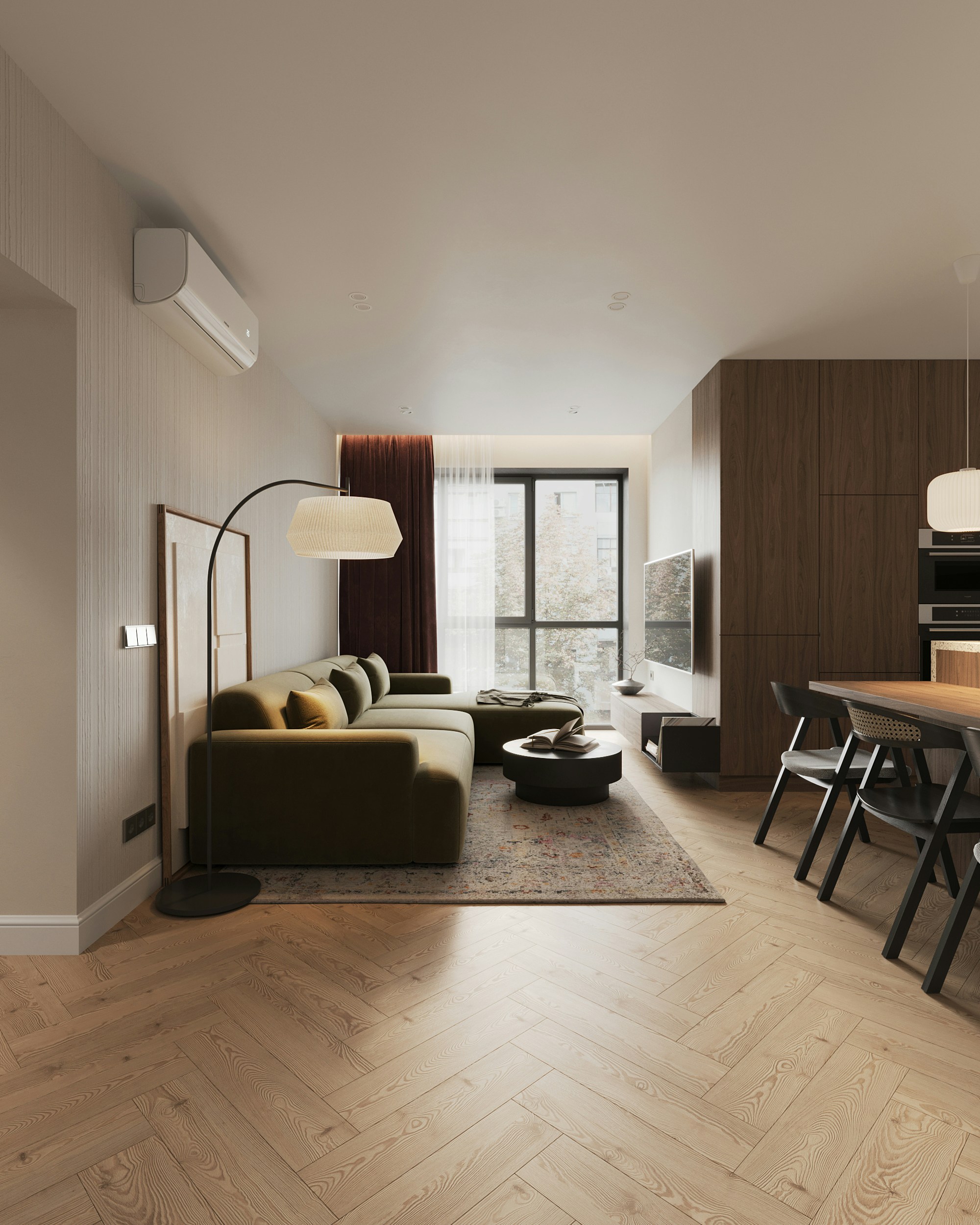 Minimal living space background